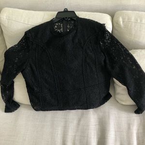 Lace long sleeve shirt